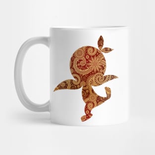 Paisley Orange Bird Mug